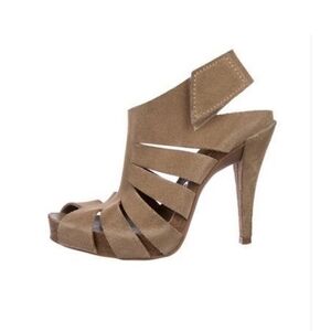 Pedro Garcia Chermel Platform Suede Leather Sandal in Camel Tan